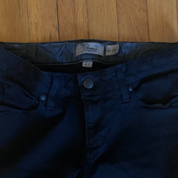 PAIGE - Lou Lou Flare Black Jeans - Picture 5 of 9